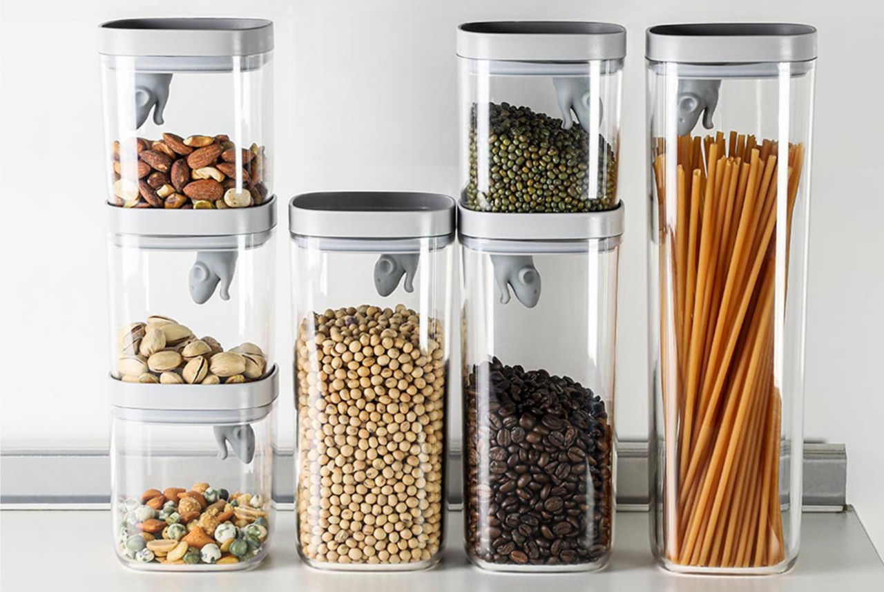 Qualy Lucky Mouse Food Storage Jars made with Tritan 