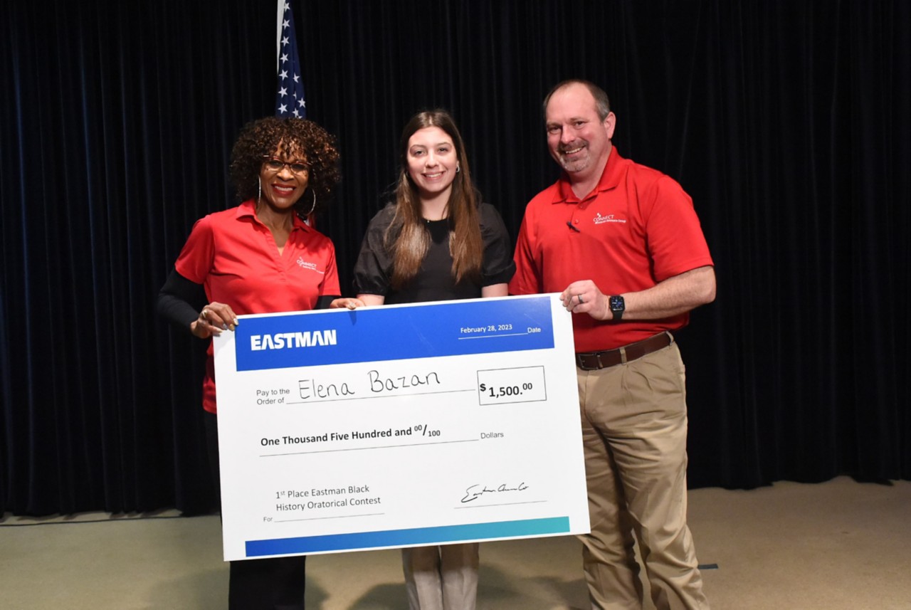 Elena Bazan, 1st place winner of Eastman Black History Oratorical Contest 